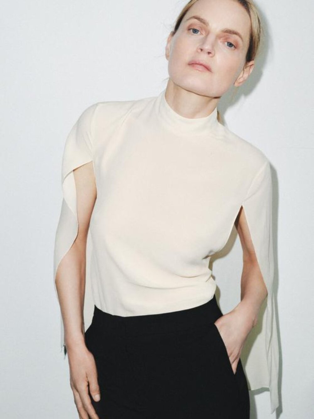 ZARA ZW COLLECTION VENTED CAPE SHIRT